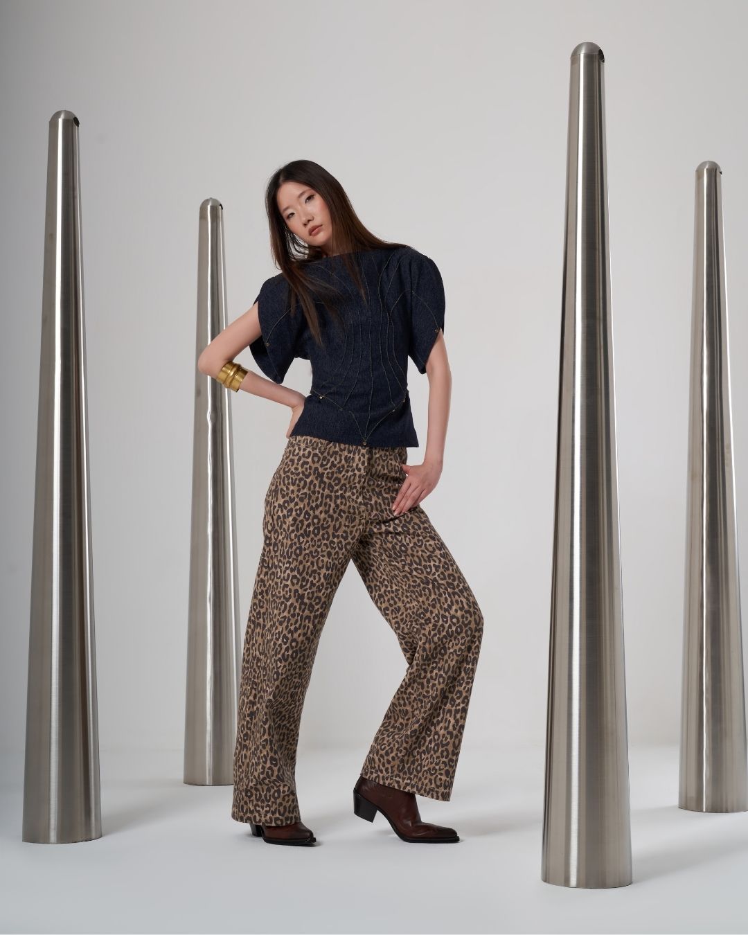 LEOPAR DESENLİ BOL PAÇA PANTOLON