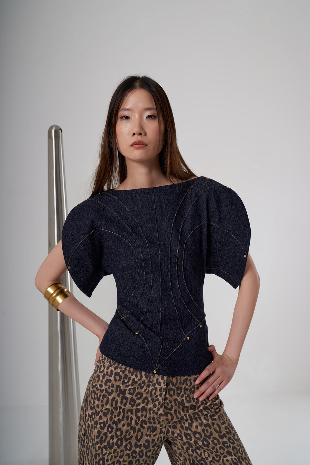 ÖRME DENİM BLUZ