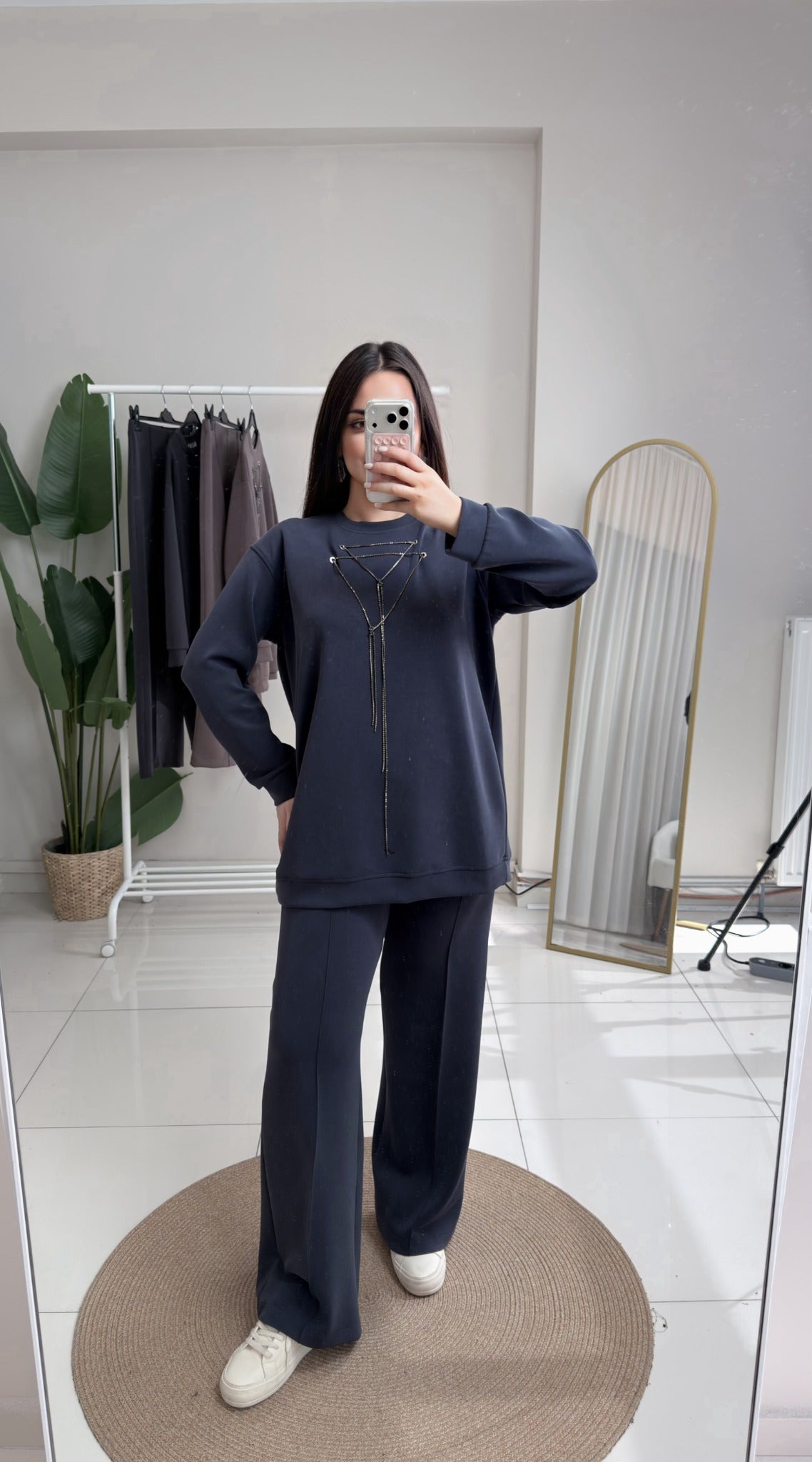 26K966 lacivert pantolonlu takım
