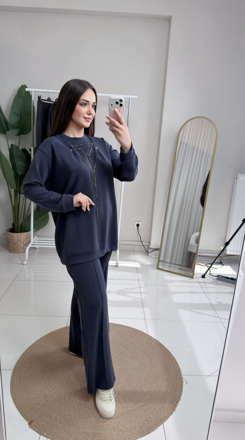 26K966 lacivert pantolonlu takım