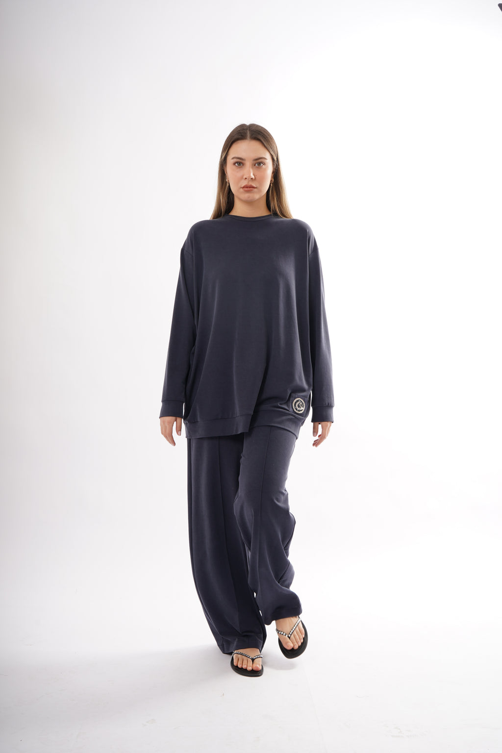LOGO İŞLEMELİ SWEATSHIRT