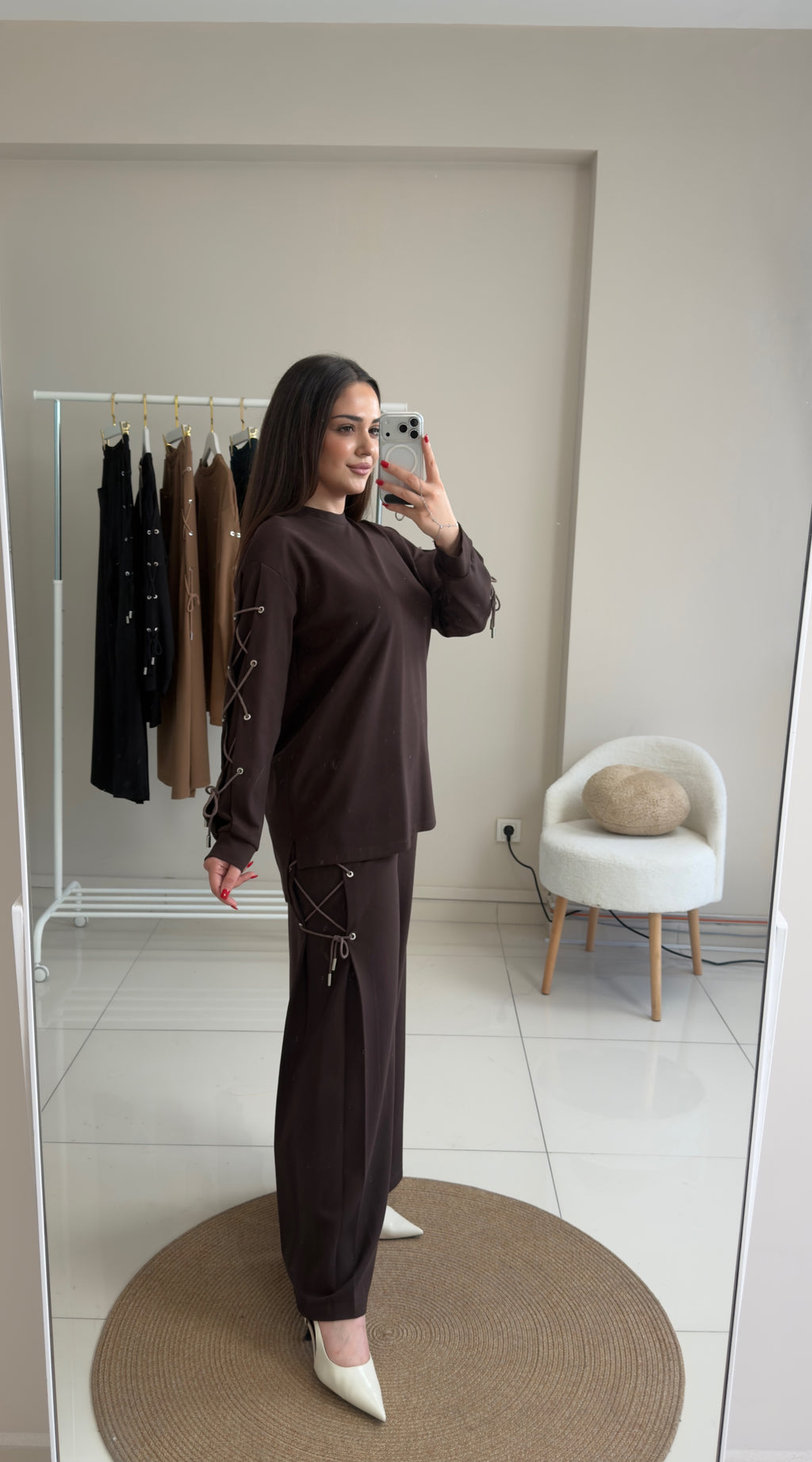 KUŞ GÖZÜ DETAYLI LUNA TAKIM