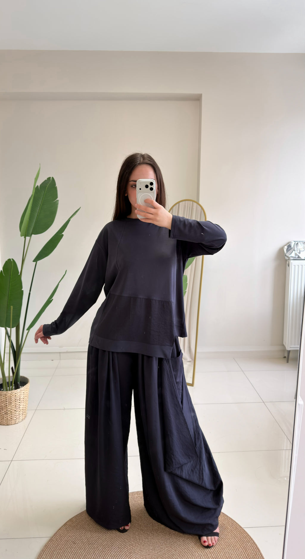 TORBA CEPLİ BAMBU BLUZLU TAKIM